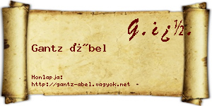 Gantz Ábel névjegykártya